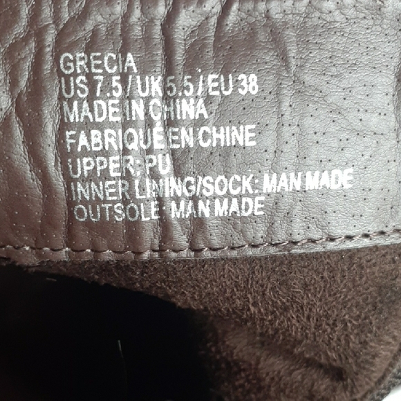 JustFab Dark Brown Heeled Boots with Buckles - Picture 10 of 10